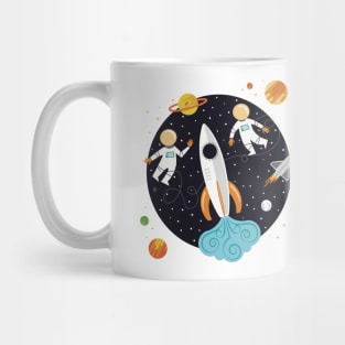 Astronauts in Outerspace Mug